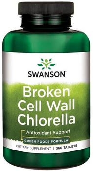 Дієтична добавка Swanson Хлорелла 500 мг 360 таблеток для очищення (87614060064)