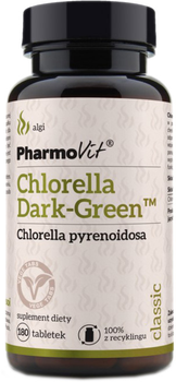 Suplement diety Pharmovit Chlorella Dark-Green 180 tabletek (5902811235730)