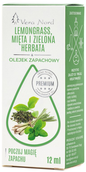 Eteryczny olejek Vera Nord Lemongrass mięta i zielona herbata 12 ml (5906948848013)
