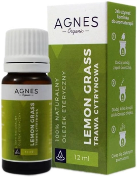 AgnesOrganic LemonGrass olejek eteryczny 12 ml (5904365038256)