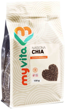 Myvita Nasiona Chia 150 g Obniżają Ciśnienie (5903111710118)