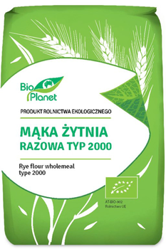 BIO PLANET Mąka żytnia razowa typ 2000 BIO 1kg (5907814665706)