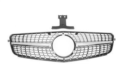 Передняя решетка Diamond Silver для Mercedes C-class W204 2007-2015 гг