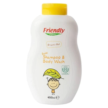 Органический детский шампунь гель для купания FRIENDLY ORGANIC с экстрактом овса 400 мл FR0701