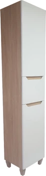 Пенал-шкаф в ванную напольный ВАНЛАНД Wood WP-40 R W правосторонний белый