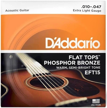 Струны для акустической гитары D'Addario EFT15 FLAT TOPS PHOSPHOR BRONZE EXTRA LIGHT (10-47)