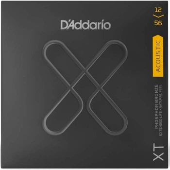 Струны для акустической гитары D'Addario XTAPB1256 XT Phosphor Bronze Light Top / Medium Bottom (12-56)