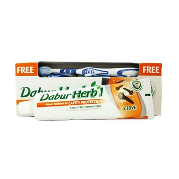 Зубная паста со щеткой Dabur Herb’L Гвоздика 150 г