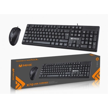 Комплект клавиатура + мышь Mixie X70s USB Corded черный