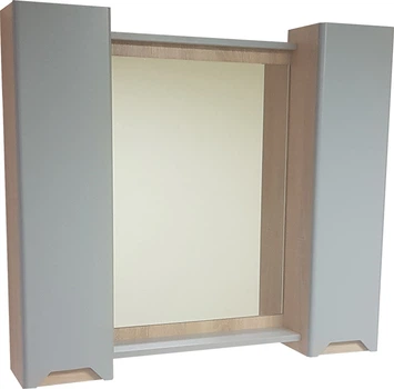 Зеркальный шкаф ВАНЛАНД Wood WMC-90 G серый