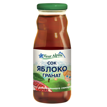 Сік органічний Fleur Alpine ЯБЛУКО ГРАНАТ 200 мл (8717903004104)