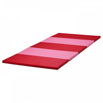 Складной гимнастический коврик IKEA PLUFSIG ПЛУФСИГ 505.522.73 красный/розовый
