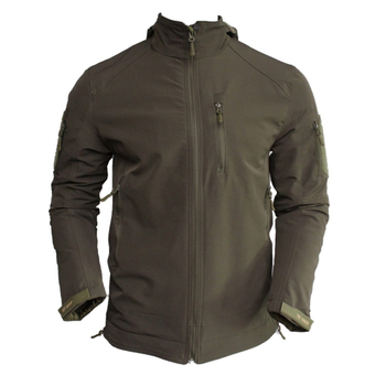 Мужская куртка с капюшоном Combat Soft Shell в цвете хаки размер M