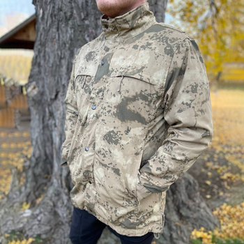 Чоловіча демісезонна Куртка Ripstop з капюшоном та високою горловиною камуфляж розмір XL