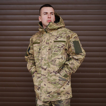 Мужская Демисезонная Куртка Rip-stop на Флисе мультикам размер 52-54