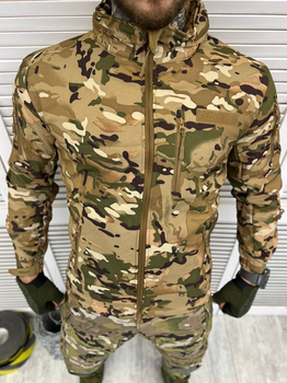 Мужская Демисезонная Куртка SoftShell с Флисовой подкладкой мультикам размер 3XL