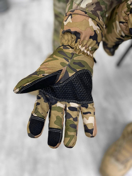 Зимние сенсорные перчатки на двойном флисе до -25°C мультикам размер XL