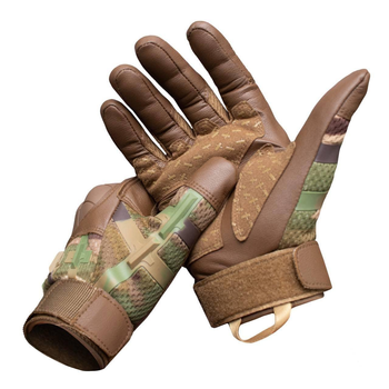 Плотные перчатки Razor с защитными накладками и антискользящими вставками койот размер L