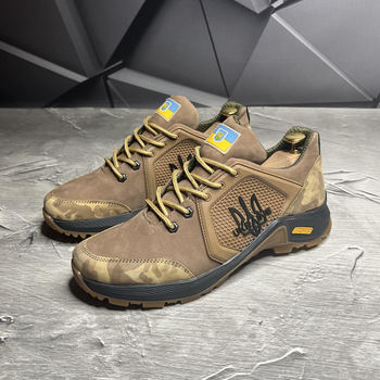 Легкі Чоловічі Кросівки з Дихаючою сіткою / Взуття з патріотичним дизайном койот мультикам розмір 43