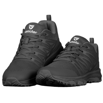 Легкие сетчатые кроссовки с PVC накладками / Летняя обувь на протекторной подошве черные размер 44