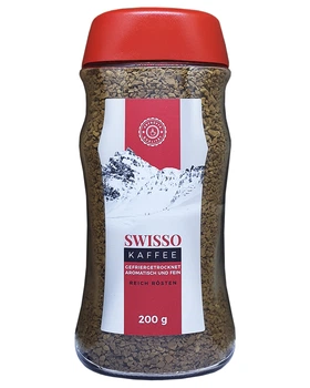 Кава SWISSO розчинна в скляній банці (56357)