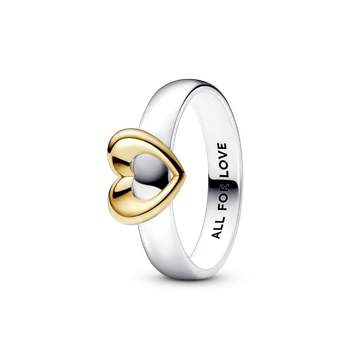 Серебряное кольцо "Все ради любви" 162504C00 58.
