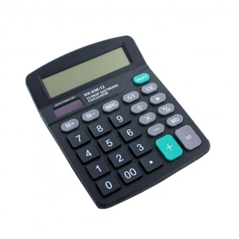 Калькулятор Keenly KK-838-12 12 розрядів, настільний калькулятор з подвійним живленням, сонячна батарея + батарейка, калькулятор з MU та відсотками, офісний калькулятор для розрахунків і торгівлі