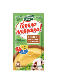 Горохове пюре Тетя Соня з грибами пакет 50г