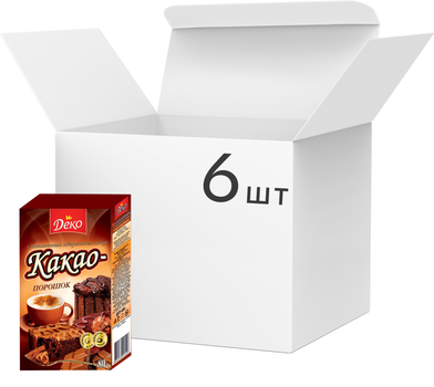 Упаковка какао Деко Темне 80 г х 6 шт (4820076016226)