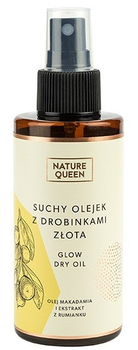 Naturalny suchy olejek do ciała Nature Queen z drobinkami złota 150 ml (5902610971204)