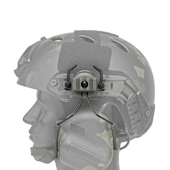 Адаптер крепление для активных наушников на шлем 19-21мм, зажимной, комплект ARM NEXT цвет Олива
