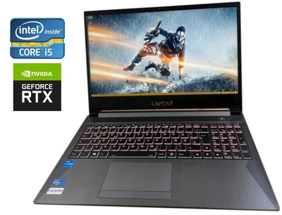 Игровой ноутбук Clevo Captiva NH58HP / 15.6" IPS / Intel Core i5-11400H (6(12) ядер по 2.2-4.5 GHz) / 16GB DDR4 / 500GB SSD / GeForce RTX 3060, 6GB GDDR6, 192-bit / WebCam / Win 10 б/у