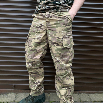 Чоловічі міцні Штани із накладними кишенями / Щільні Брюки ріп-стоп мультикам розмір XL