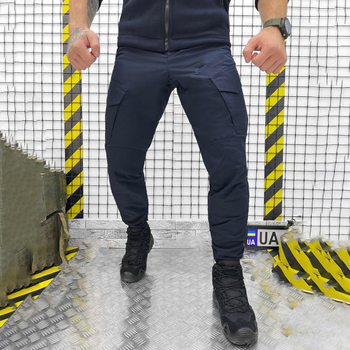 Мужские крепкие Брюки Kayman ДСНС с накладными карманами / Плотные Брюки рип-стоп синие размер 2XL