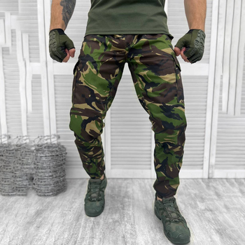 Чоловічі міцні Штани з накладними кишенями та манжетами / Щільні Брюки саржа мультикам розмір XL