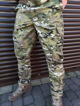 Мужские весенние брюки с накладными карманами / Крепкие водонепроницаемые Брюки мультикам размер 54