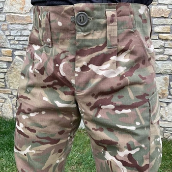 Чоловічі щільні Штани з 6-ма кишенями та відсіками для Наколінників / Міцні Брюки ріп-стоп мультикам розмір M