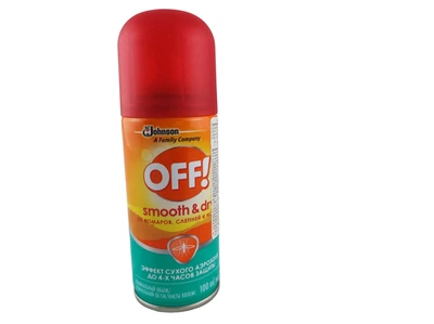Аэрозоль от комаров OFF Smooth & Dry с эффектом сухого аэрозоля, 100 мл (000006)
