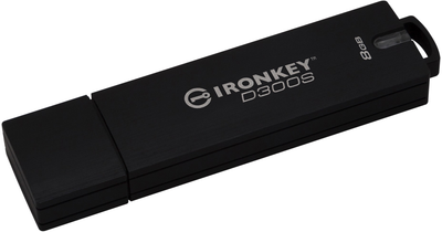 Флеш память USB Kingston IronKey D300S 8GB USB 3.1 Black (IKD300S/8GB)