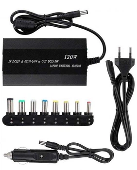 Автомобильная зарядка 12V для ноутбука 120W + 220V