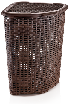 Корзина Ротанг угловая Dunya Plastik 52 л. коричневый 05005
