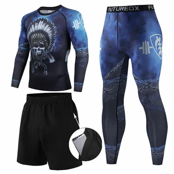 Костюм спортивный компрессионный детский Iron Spirit синий 26 (2XS)
