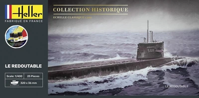 Сборная модель 1/400 подлодка Le Redoutable Стартовый набор Heller 57075