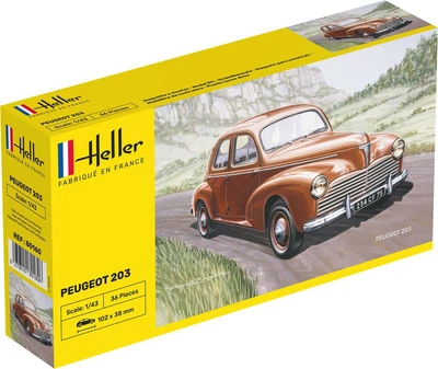 Сборная модель 1/43 автомобиль Peugeot 203 Heller 80160