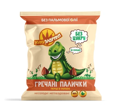 Гречані палички "Кукузаврики" Без цукру, 50грам
