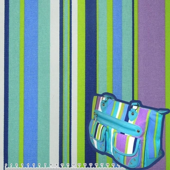 Деко коттон полоски салатово-синие, сиренево-белые, ш.150 (20406.039)