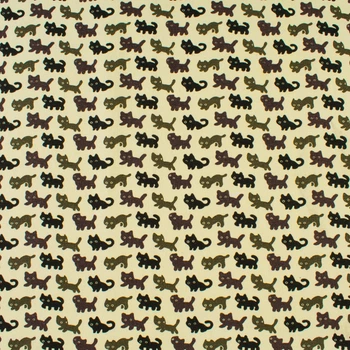 Деко коттон кошки черные, серые, коричневые, молочный, ш.150 (20405.128)