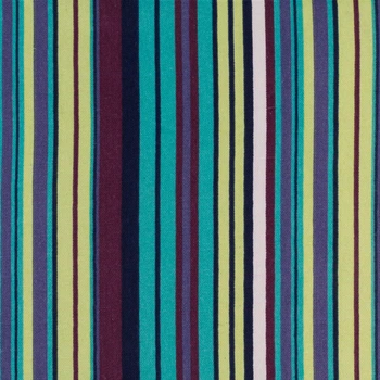 Деко коттон полоски салатовые, синие, фиолетовые, бирюзовый, ш.150 (20406.011)