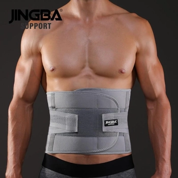 Поддерживающий бандаж для спины с 3-мя ребрами жесткости Jingba Support 7052 Grey XL (U45001)