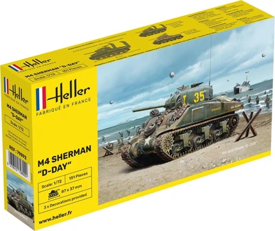 Сборная модель 1/72 танка Шерман M4 Sherman D-Day Heller 79892
